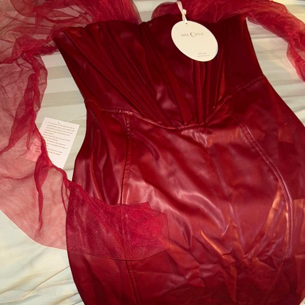 Red Mini Dress - Picture 5 of 8